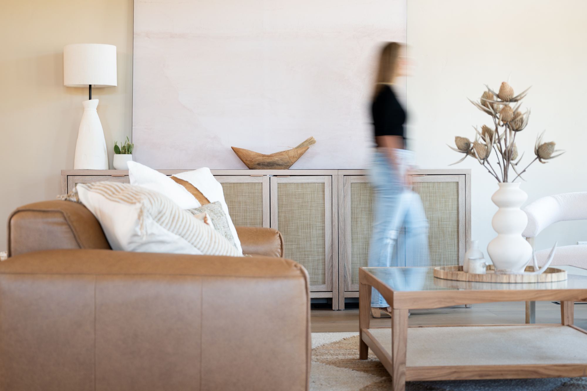 A bright, styled Central Oregon living room